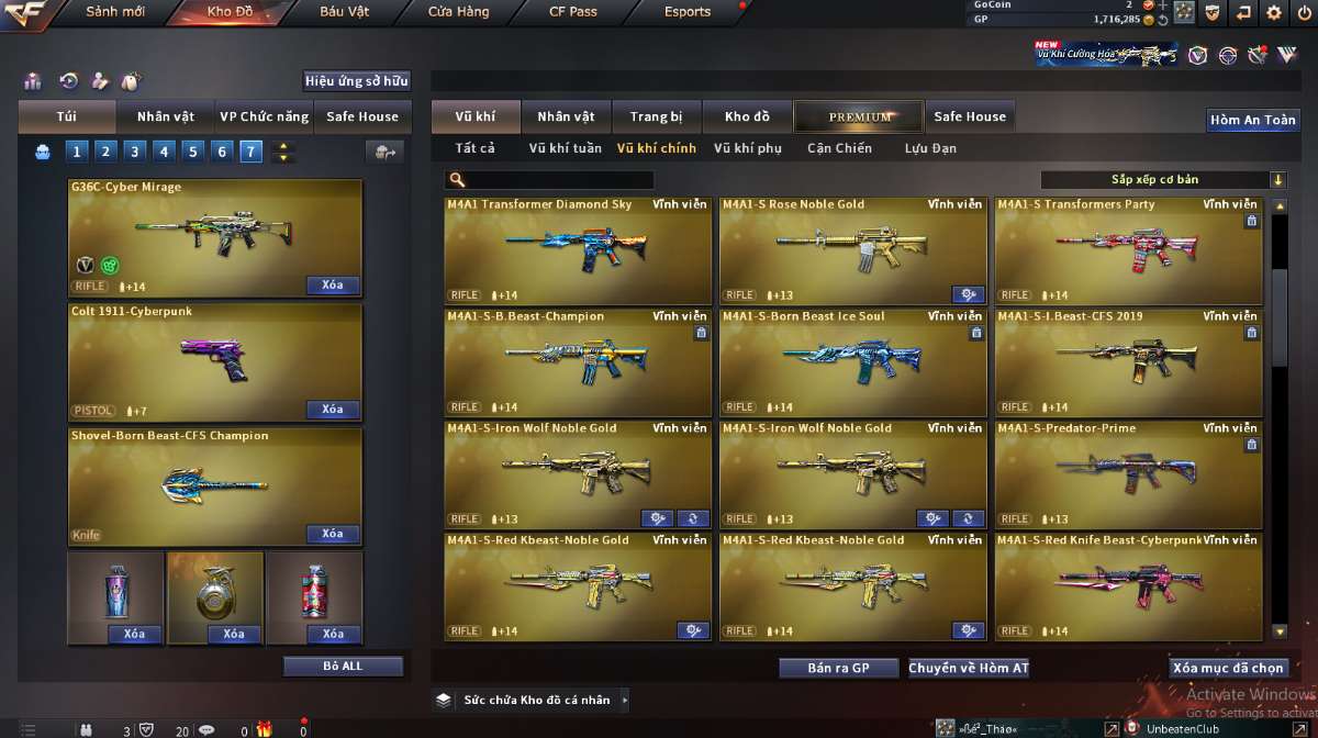 shop acc cf uy tin gia re